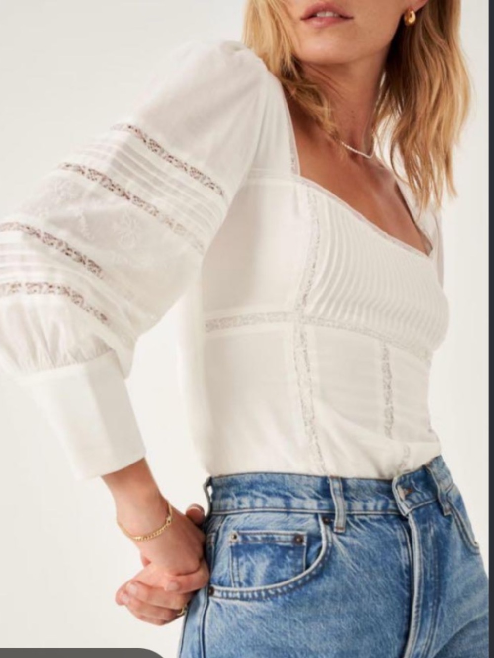 Lacey white reformation top nwots